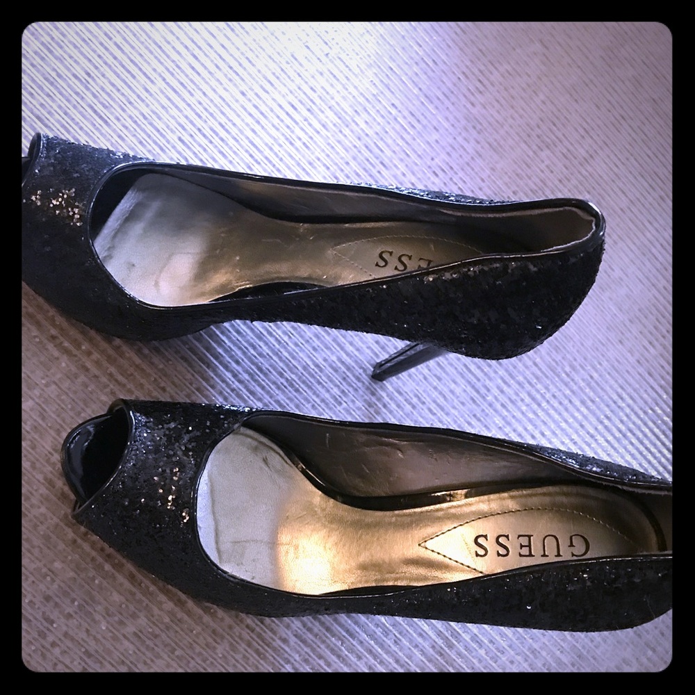 Guess open toe heels